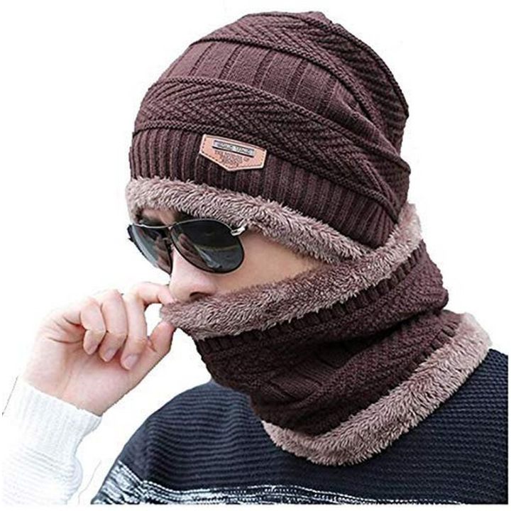 Winter caps for men Beanie Full Set 2 Piece Cap + Neck Warmer / Hat & Warmer / Topi Hat Cap Neck Warmer Muffler Beanie Cap Neck Warmer Beanie Full Set - 2 Piece Cap + Neck Warmer / Hat & Warmer / Topi Hat Cap Neck Warmer Muffler , Winter cap for men
