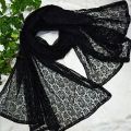 BLACK & WHITE NET DUPATTA BLACK / WHITE COLORED PREMIUM QUALITY ALL SEASON CASUAL FULL SIZE NET DUPATTA / NET CHUNNI FOR GIRLS & WOMAN NET DUPATTA WITH 4 SIDES SAME COLORED LACE. 
