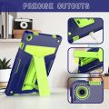Kids Friendly Case For Samsung Galaxy Tab A9+Plus 115G SM-X210/X216B 8.7 SM-X110 Kicktand Tablet Cover Hybrid Shockproof Funda. 