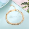 Pack of 2 Imported Anklet for Women - Fishbone Chain Payal for Girls Simple - Payal For Girls Gold - Simple Payals For Girls - Ladies Payals - Chain Ankelets for Girls - Beautiful Payals - Anklets For Women. 