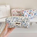 Bow Decorated Pencil Case Stylish Storage Bag Pen Case for Students School Office Travel Daily Use. 