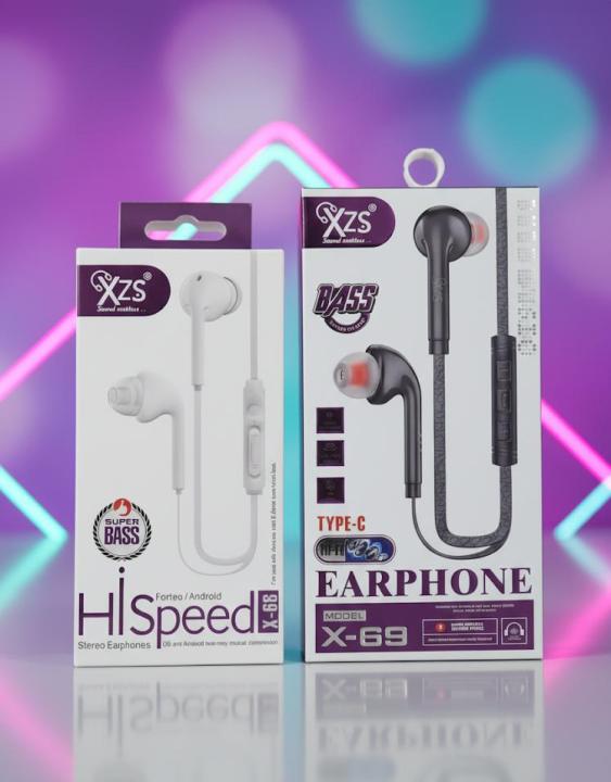 X-68 & X-69 High-Quality Super Bass Handfree – Jack & Type-C | Daraz.pk