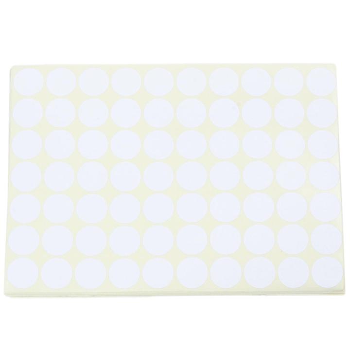 19mm Circles Round Code Stickers Self Adhesive Sticky Labels White
