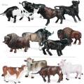 12x Mini Cow Models Craft Educational Learning Toys Cattle Figurine for Classrooms Rewards Kids Toy. 