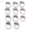 10x Adjustable Fuel Petrol Pipe Hose Clip Stainless Spring Clamp 17-19mm. 