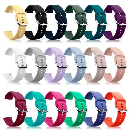 20/22 mm Silicon Rubber Straps For Smart Watches