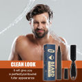 Beard Filler Pen Forked Four-Head Waterproof Repair Moustache Styling Black Dark Brown Hair Enhancer Tint Shape Tool with Brush. 