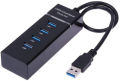4 Port USB 3.0 Hub with Hi-Speed Data Transfer LED Indication Multi Device Connection, Plug Play Usage. 