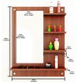 Wall Mount Dressing Table / Dresser with Mirror & Shelves. 