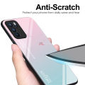 PlusCase for OPPO Reno6 Pro 5G Case Glass Hard Gradient Painted Shockproof Phone Back Cover. 