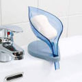 Soap Holder, Leaf Shape decorative, Easy cleaning and Quick Dry Soap Holder, Leaf Shape Soap Dish, Suction for Shower bathroom and Kitchen, Leaf shape self Draining Plastic Soap Holder. 