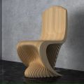 Parametric Wavy Wooden Furniture 45 - Chair Design. 