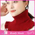 Pullover Warm Neck Protection Cozy Turtleneck Knitted Sweater with Shoulder Winter Warmth for Southeast Asian Fashionistas Solid Color Scarf. 