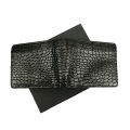 Pocket Size Black Crocodile Leather Wallet. 
