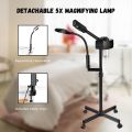 PC 2 in 1 Facial Steamer Professional Ionic Face Steamer with 5X Magnifying Lamp&Adjustable Hot Mist Nozzle, Esthetician Facial Steamer Salon Spa Beauty Skin Care Equipment. 