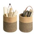 Jute Woven Cotton Flower Basket Wall Hanging Pot Planter Home Storage Basket For Kitchen Tableware Bathroom Sundries Organizer. 