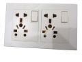 ECM Branded Royal white Metal series china fitting switch board. 