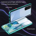 Biruiqu For Samsung Galaxy S20 S20 Plus S20+ S20 Ultra Magnetic Absorption Case Metal Frame Shockproof Double Sided Tempered Glass Magnetic Case Cover. 