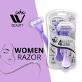 (Pack of 2) WBM Women Body Razor - 4 Pcs | Razor for Women | Body Razor for Smooth Shaving. 