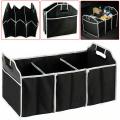 Car Large Capacity Folding Storage Bag Multi-Pocket Trunk Organizer Trunk Stowing And Tidying Car Accessories. 