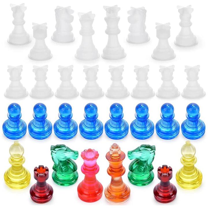 Resin Silicone Chess Epoxy Resin Casting Mold DIY Crafts Making Birthday Gift