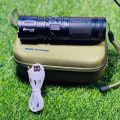 Multifunctional P90 RL-W409 Laser Heavy Duty LED Tactical Flashlight 1Km Range and Long Lasting Backup Torch 8800mAh Rechargeable Cell Included. 