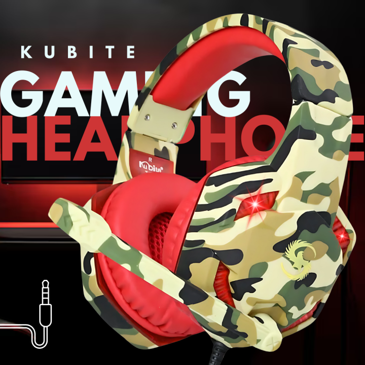Wired Gaming Headset 3.5mm with LED Lights, Noise-Cancelling Microphone, Over-Ear Design for PC, Laptop, PS4, Xbox One & Multi-Platform Gaming
