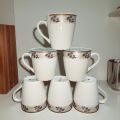 cups for tea pack of 6, Cups for Tea, Cusp 6 Pcs Set, Cup, Cups, Mugs, Mugs for Coffee, Tea Set, Tea Cup, Tea Cups Set of 6, Ceramic Mug, Ceramic Cups | Stylish Cups and Mugs for Coffee & Tea | Durable Ceramic Cup Set for Home, Kitchen & Gifting (200ml). 