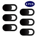 12PC Round Camera Protective Cover Phone Flat Lens Cover Stickers Computer Camera Sliding Protection Sticker For Mobile Phone-6pcs black. 