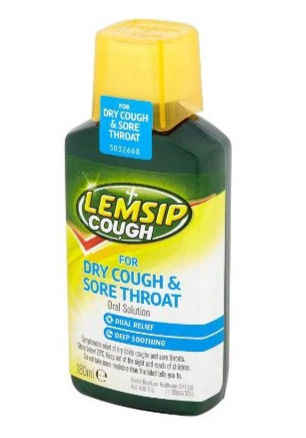 LEMSIP cough dry cough & sore throat oral solution 180ml