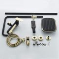 All In One Bathroom Mixer Shower & Faucet Set Luxury Design Black&Golden. 