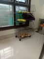 Household fruit and vegetable storage basket multi-layer floor movable Kitchen rack  trolley shelf with wheels. 