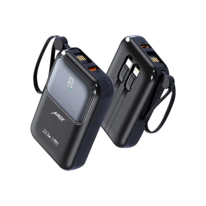 Airox 8000mAH 22.5 Watt Super Fast Charging Pocket Size Powerbank - Small Powerbak - 6 Months Brand Warranty - High Quality - Fast Charging Powerbank - Type c input & Also Output