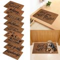 Brown Doormat Black Font Bathroom Non Slip Indoor Outdoor Floor Rug Shoes Scraper Floor Mat Carpet Bathroom Kitchen Entrance Rug. 