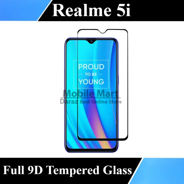 Realme%205i%20Full%20Black%209D/5D/10D/11D/6D%20Tempered%20Glass%20Screen%20Protector%20Edge%20to%20Edge%20Full%20Glue%20Premium%20Quality%20Glass%20For%20Realme%205i%20-%20Image%203