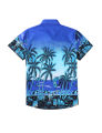 elegantstunning Unisex Lovers Beach Shirt Hawaiian Scenery Casual Couple Tops. 