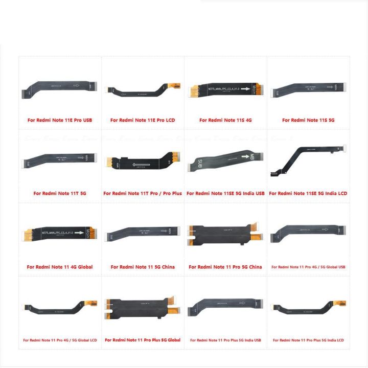 Main Board Motherboard Connection Flex Cable Parts For XiaoMi Redmi Note 11E 11S 11T 11 SE Pro Plus Global 4G 5G