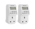 DEWENWILS Digital Lamp Timer Socket Plug, 20 ON/Off Weekly Settings Electrical Plug in Light Timer Switch for Christmas Light,Coffee Machine,Home Appliances,CE Listed UHDTI22C. 
