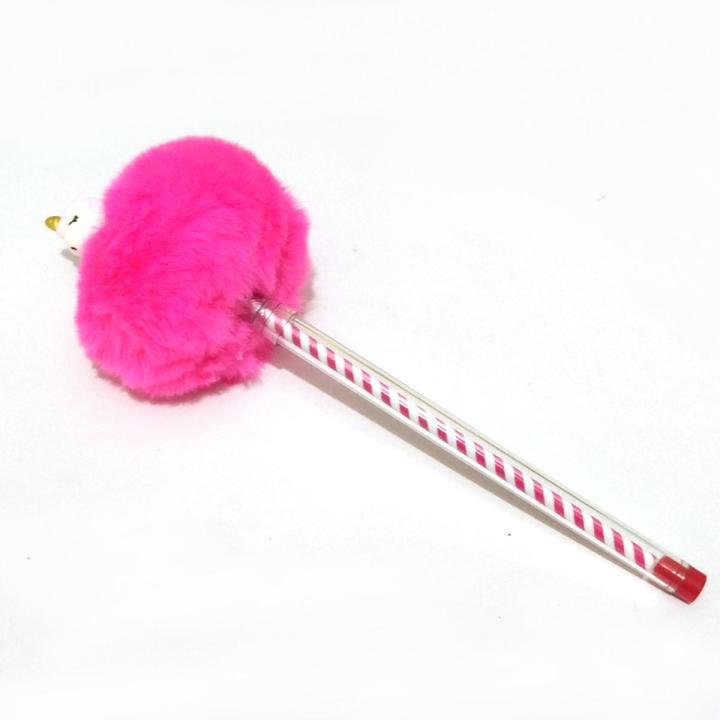 Rainbow Unicorn pom pom gel Pen For Kids