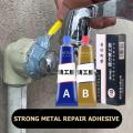 2024 2Pcs Industrial Repair Adhesive Extrusion Metal Epoxy Glue Liquid Weld Aging Resistance Multi-function for Automotive Marine Myhappinessisyou. 