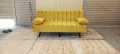 Sofa Combed Yellow Valvet 3 Seater Stylish  Design Colour Can be Customised {{ Special offer }}. 