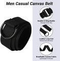 120CM Men Belts Double Loop Buckle Canvas Nylon High Quality Expandable Strap for Outdoor Hunting Military Tactical Waistband. 