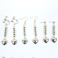 1 Pair Anime Earrings Ear Clips Heart Round Bead Earrings Gifts Cosplay Costume Prop Drop Earring Anime Jewelry Fans Gift. 