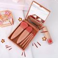 5pcs Korean Super Soft Concealer Cosmetic Base Makeup Eye Shadow Candy Color Eyelash Mini Travel Brush Set Green Color. 