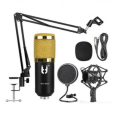 BM 800 Professional Condenser Microphone with 3.5 mm Audio Jack Converter for Mobile, Computer and Mic Stand Sound Studio Recording Dynamic (Black). 