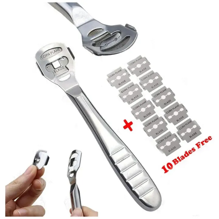 Stainless Steel Foot Scraper Pedicure File Razor Foot Callus Shaver ...