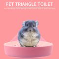 Rabbit Toilet Litter Tray,Small Animal Toilet Corner Potty, Pet Litter Trays Corner for Rabbit, (Pink). 
