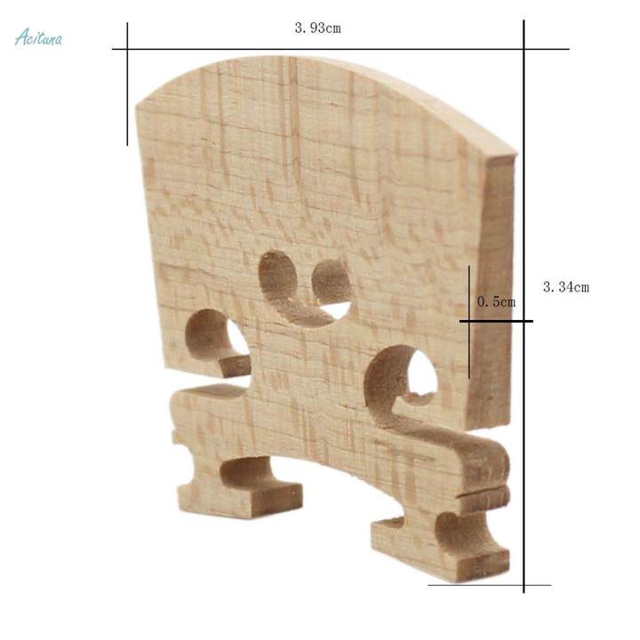 Replacement Maple Bridge for 1/4 Violin Parts 3.93x3.34x0.5cm Wood Color