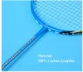 2-Player Carbon Graphite Badminton Racket Set, Full Carbon Fiber Badminton Racquet, New Frame Design Anti-Scratch. 