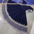 Stitched Chiffon Sequence Embroidery 3-Piece Maxi with Chiffon Dupatta. 